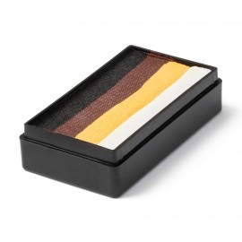 Bear Hug - 25g One Stroke Magnetic Face & BodyArt Cake Paint Noir, Marron, Abricot, Blanc.