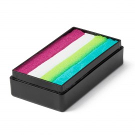 Birthday Girl One Stroke (25g) von Global Colours : Magenta, Weiß, Limonengrün, Teal. 