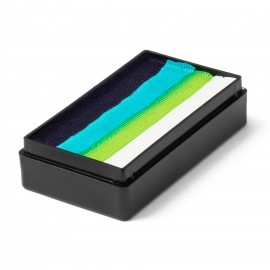 Miss Mermaid One Stroke (25g.) de Global Colours, Dunkelblau, Teal, Lime Green, Weiß. 