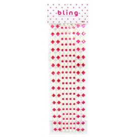 Fuchsia Strass mit Perlen