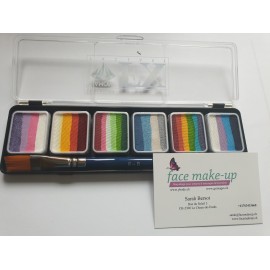 DFX Wasserfarben Make-up-Palette - Splitcake SPARKLE