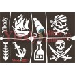 Mehrere Schablonen für ephemere Tattoos - Piraten